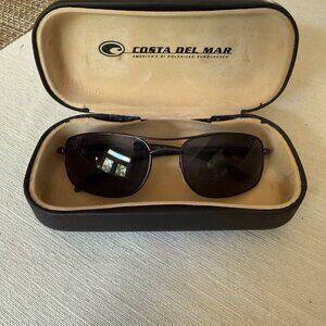 Costa Del Mar Seven Mile Sunglasses 580G Dark Grey Lenses Satin Gunmetal Frame